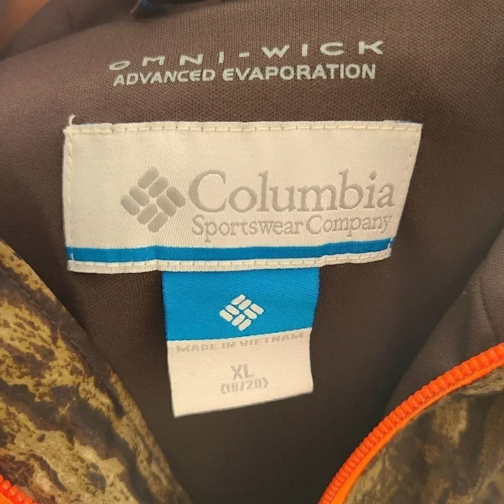 Columbia Timberwolf Camo Zip Up Jacket Size XL